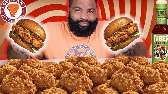 'popeyes chicken sandwich| running on empty| popeyes chicken sandwich review| mukbang'