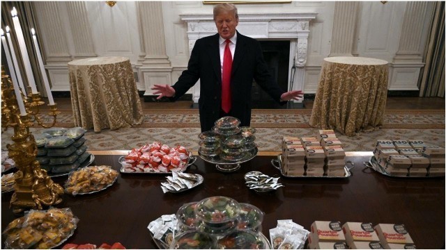 'Retired NFL star promises Clemson ‘proper meal’ of lobster after Trump fast food feast'