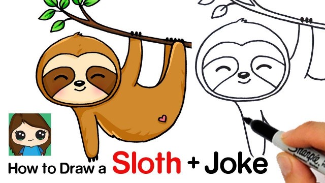 'How to Draw a Cute Sloth + Joke Fail?!'