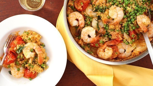 'Coconut-Curried Shrimp with Couscous & Peas - Everyday Food with Sarah Carey'