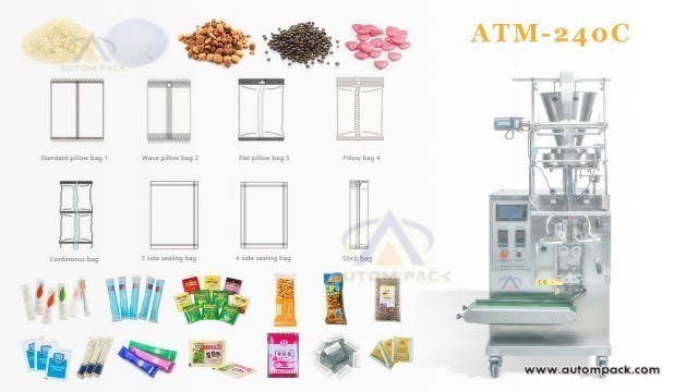 'ATM 240C Automatic Small bag MSG spices / Snack Food/ Nuts/ Sunflower Seeds Vertical Packing Machine'