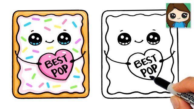 'How to Draw a Pop Tart Easy | Cute Father\'s Day Pun Food Art'