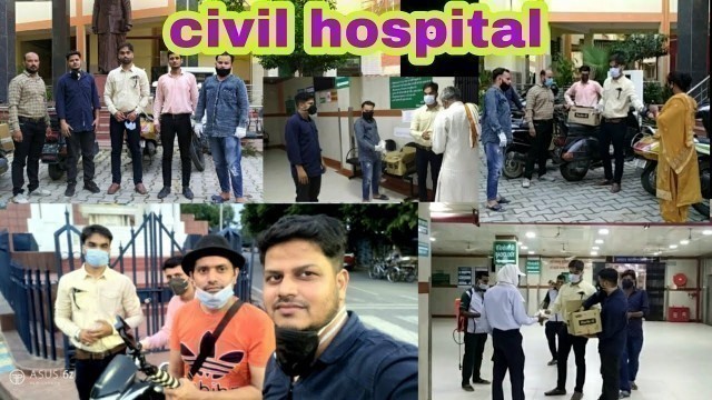 'civil hospital/ Lucknow free food डिस्ट्रीब्यूशन The MSG foundation'