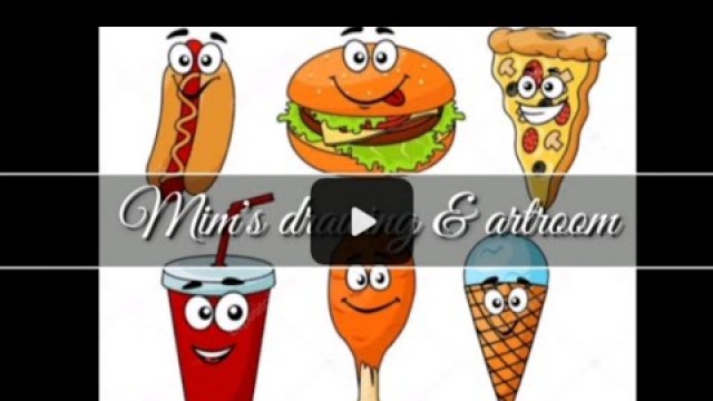 'How to draw fast-food cartoons easily||For kids'