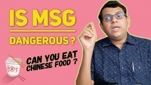 'Is MSG dangerous ?| Can you eat Chinese Food'