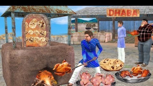 'तंदूरी रोटी चिकन करी खाना Tandoori Roti Chicken Curry Cooking Hindi Kahaniya New Funny Comedy Video'