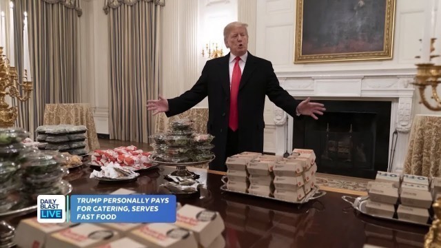 'Trump Serves Fast Food To Clemson Tigers'