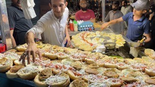 'BURGER MAKING | Super Fast Cooking Skills | Pakistani Street Food Egg ANDA BUN KABAB'