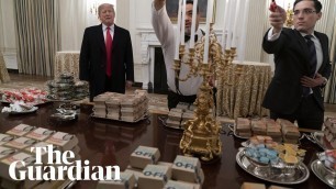 'Donald Trump serves fast food to White House guests'