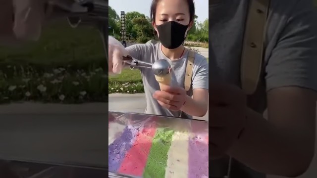 'Street Food Sorvete estilo China | China style ice cream #shorts #viral'