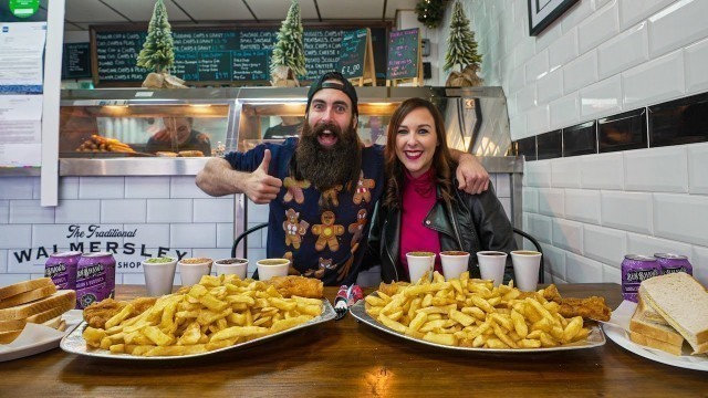 'MY SISTER TRIES A FISH & CHIPS CHALLENGE WHICH HAS NEVER BEEN BEATEN! | BeardMeatsFood'