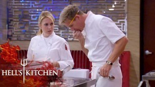 'Gordon Ramsay Spits Out Disgusting Salty Food | Hell\'s Kitchen'