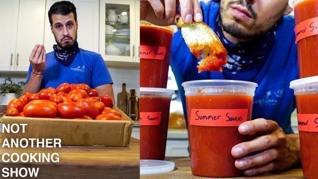 'how to make PASTA SAUCE from scratch (fresh tomato passata)'