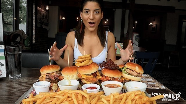 'Girl VS  Entire Burger Menu!! || National Burger Day || GirlVBurger Menu|| #GirlVFood'