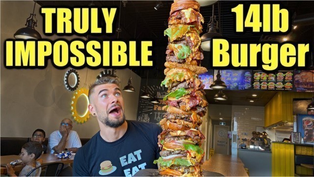 '\"TRULY IMPOSSIBLE\" 14LB UNBEATEN BURGER CHALLENGE ($300) | The \"CN TOWER\" CHALLENGE in Toronto'