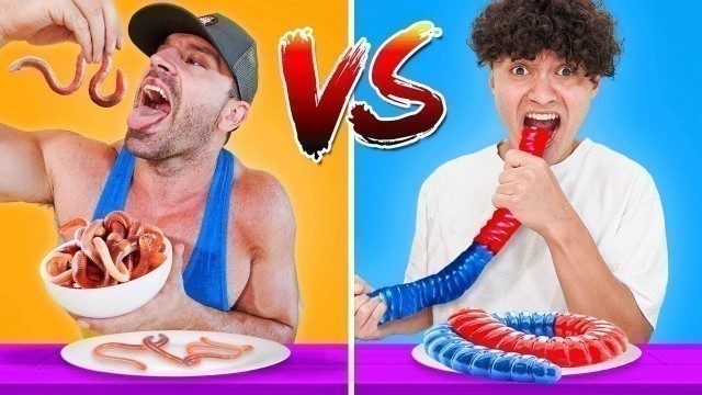 'Real Food VS Gummy Food Challenge (EXTREME)'