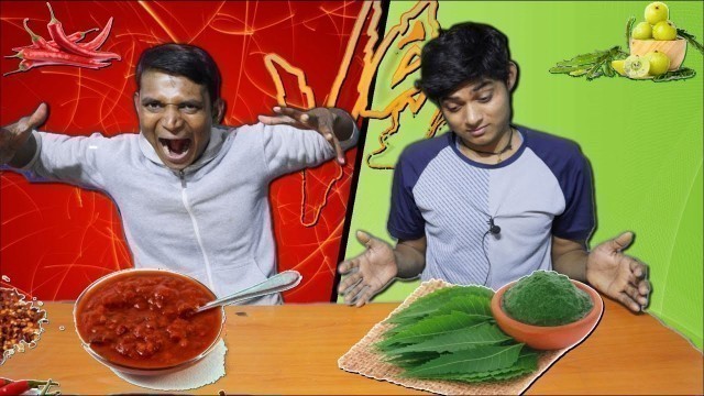 'Red Vs Green Food Challenge | Man Vs Food | Food Challenge'