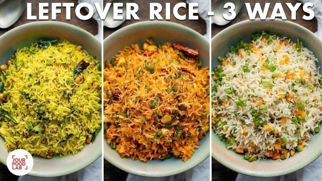 'Quick Left-Over Rice - 3 ways | Veg Fried Rice | Lemon Rice | Peri Peri Rice | Chef Sanjyot Keer'