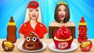 'RICH Food VS POOR Food Challenge | Eating Expensive VS Cheap Sweets! Rich VS Broke Girls by RATATA'