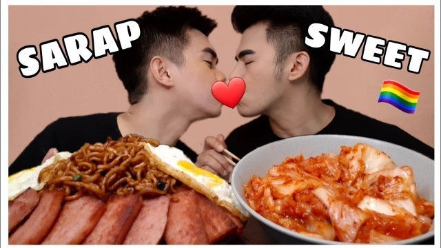 'JJAPAGURI/RAMDON MUKBANG | PARASITE MOVIE | GAY COUPLE'