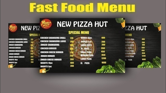 'How to Make Fast Food Menu List in Photoshop in 3 Minutes | HA Creatives'