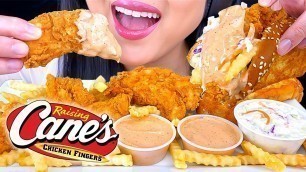 'ASMR RAISING CANES FRIED CHICKEN FOOD HACK MUKBANG (EATING SOUNDS) EATING SHOW | ASMR Phan'