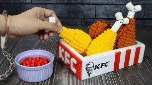 'LEGO Prison Food: How to make KFC Fried Chicken in Jail? Stop Motion Cooking & ASMR'