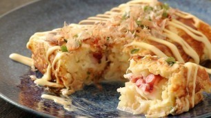 'Without mold TAKOYAKI :: Japanese street food :: Fluffy and delicious!!'