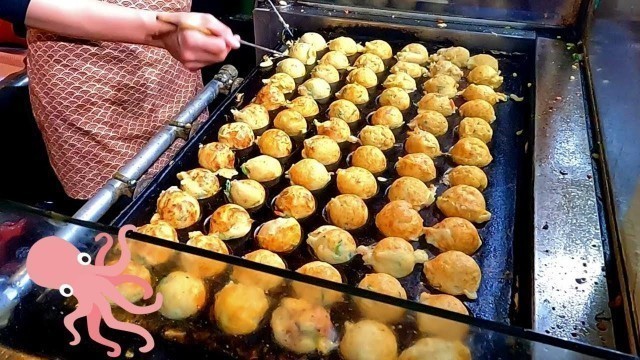 '【大阪のたこ焼き】トロトロ、ふわふわのたこ焼き/Takoyaki Japanese Street Food'