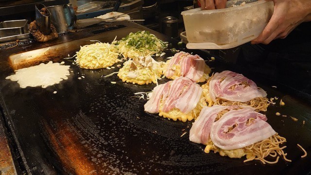 '오코노미야끼, 야끼소바 달인의 기술! 50년째 영업중 / Yakisoba, Okonomiyaki Cooking Skill - japanese street food'