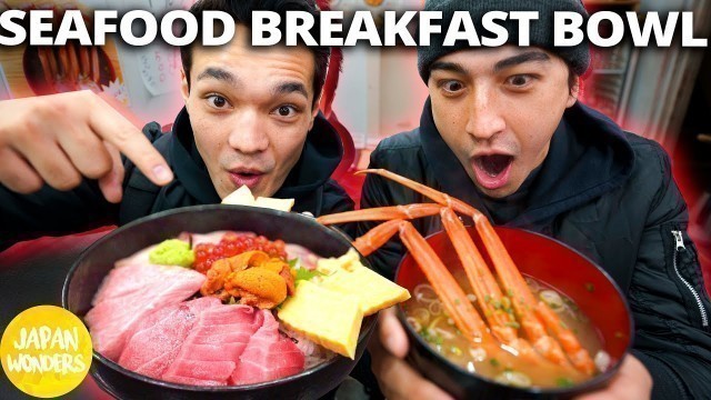 'JAPANESE STREET FOOD - Seafood Bowl for Breakfast!!'