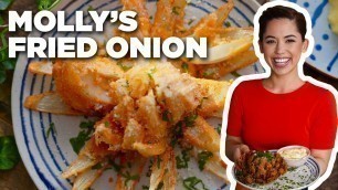 'Molly Yeh\'s Parmesan Fried Onion Blossom | Girl Meets Farm | Food Network'