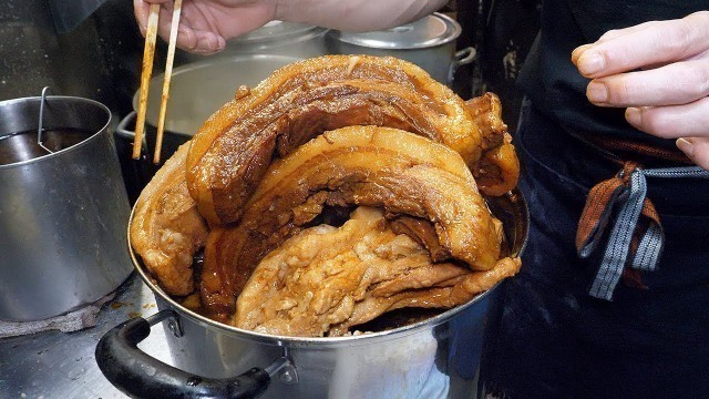 '고기와 마늘이 듬뿍! 일본 마늘 라멘 / meat! garlic! bone broth ramen - japanese street food'