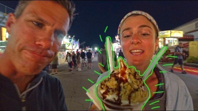 'Crazy Fried Food at the Wisconsin State Fair-Ryan and Ali Bike Across America-Ep 28'