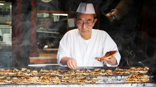 'うなぎ かねよの1日に密着 Grilled Eel Master - Japanese Street Food Unagi 100 Years Old Fish Restaurant 京都'