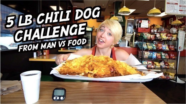 'LEGENDARY 5 LB CHILI DOG CHALLENGE | AS SEEN ON MAN VS FOOD'