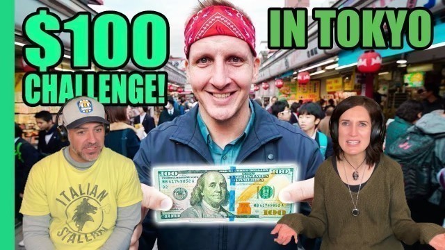 'JAPAN Street Food $100 CHALLENGE in Asakusa, Tokyo! The best Japanese Street Food in Tokyo! REACTION'