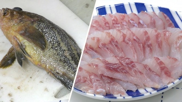 'Japanese Street Food - sashimi - Sapporo Japan'