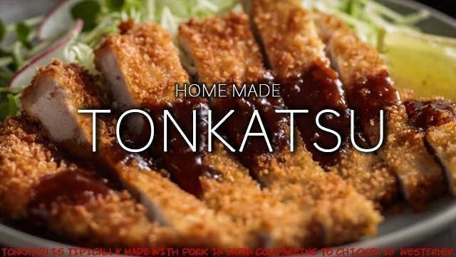 'Tonkatsu - Japanese Pork cutlet (トンカツ）Japanese street food'