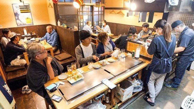 '兵庫）お好み焼き食堂の鉄板だし巻き玉子！常連で賑わう人情酒場の腹ぺこグルメ丨Okonomiyaki：Japan Street Food'