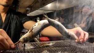 'Japanese Street FoodーAmazing Roasted SardinesーRobatayakiーJapan#34'