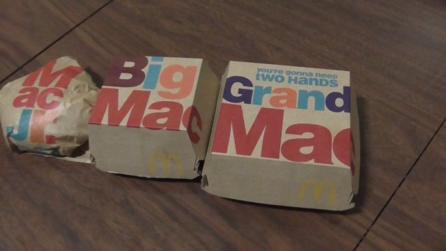 'Fast Food Reviews!! McDonalds Grand Mac, Big Mac And Junior Big Mac!! Alpena Michigan'