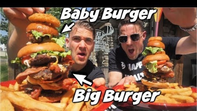 'Big Cheesy Burger Challenge With 2 Burgers! In Edmonton Alberta | Man Vs Food'