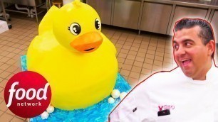 '\"I Can\'t Even Believe That\'s A Cake!\"  Buddy Makes The Biggest Rubber Ducky Cake | Cake Boss'