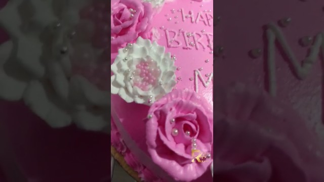 'Pink Rose Vanilla Cake 