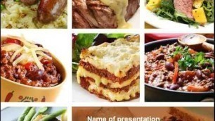 'Cooked Food PowerPoint Template by PoweredTemplate.com'