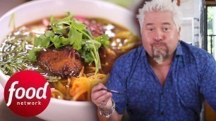 'Guy Fieri Goes To A Joint That Sells BBQ Ramen! | Diners, Drive-Ins & Dives'