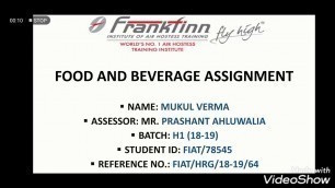 'Frankfinn food and beverage ppt'