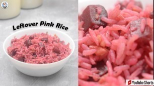 'Leftover Pink Rice Recipe | Pink Food Challenge | Pink Food For Day 8 of Navratri | HP #shorts'