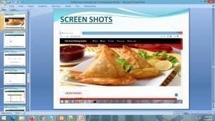 'PPT - Fast Food Ordering System Project PPT || PHP MYSQL'